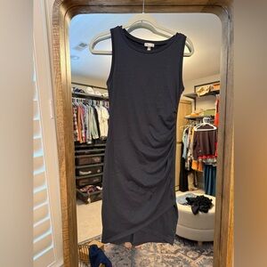 Leith tank dress with side ruching. Size women’s small. Charcoal gray.